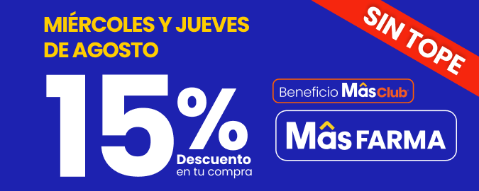 Todos los Miércoles y Jueves de agosto 🛍️ 15% de descuento en toda tu compra SIN TOPE ✨