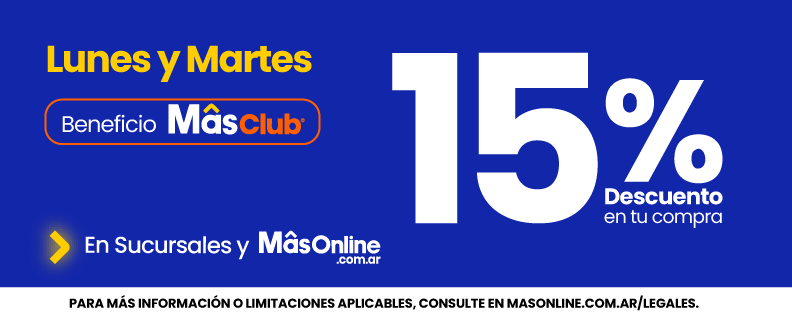 De Lunes y Martes 🛒15% de descuento en toda tu compra SIN TOPE 🤑