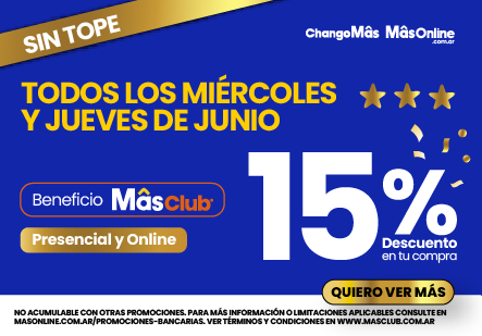De Miércoles y Jueves 🛒15% de descuento en toda tu compra SIN TOPE 🤑
