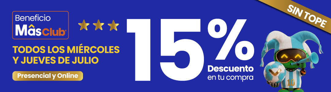 De Miércoles y Jueves 🛒15% de descuento en toda tu compra SIN TOPE 🤑
