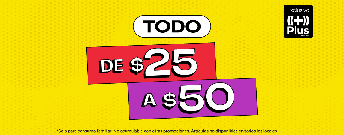 Todo de $25 a $50 💥