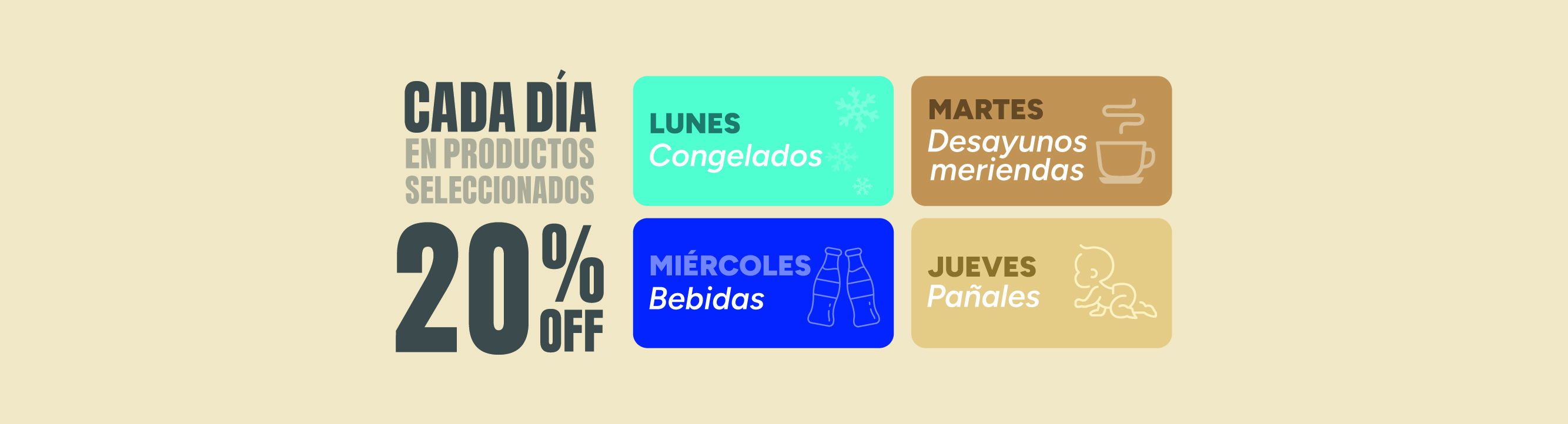 🛒 ¡Todos los días un descuento diferente! 🎉